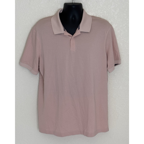 Lululemon Pique Knit Golf Polo Shirt Blush Performance Mens Size 1X/2X Athletic - Picture 1 of 10